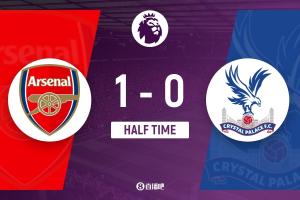 半場-阿森納暫1-0水晶宮 埃澤攻破老東家球門卡拉菲奧里險送禮