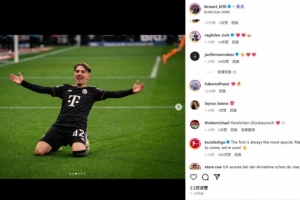 17歲卡爾社媒曬滑跪慶祝照，德甲官方鼓勵：聯(lián)賽處子球總是很特殊