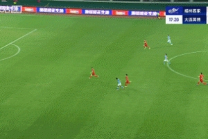 職業(yè)生涯首球！18歲楊銘銳冷靜扣過防守低射近角得手 大連1-0梅州