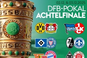 德國(guó)杯1/8決賽對(duì)陣：多特vs勒沃庫(kù)森，柏林聯(lián)合vs拜仁