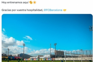 借用巴薩訓練場，埃爾切官推曬照：感謝巴薩俱樂部的慷慨