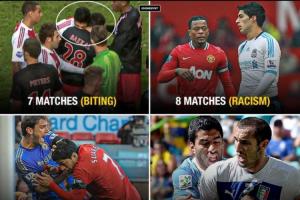 爭議不斷！蘇牙生涯被禁賽：3次因?yàn)橐?，還有歧視吐口水撩陰腿