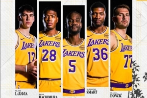 湖人VS馬刺首發(fā)：小里不打 東契奇領(lǐng)銜湖人對決文班亞馬