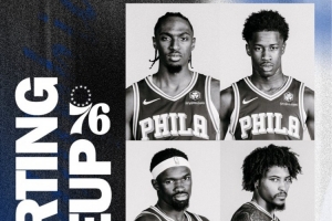 76人客場打騎士首發(fā)：馬克西、埃奇庫姆、博納、烏布雷、沃克