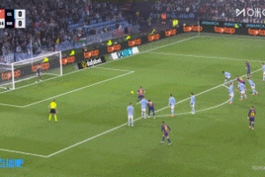 馬科斯·阿隆索手球送點(diǎn)，萊萬點(diǎn)射破門！巴薩1-0塞爾塔！