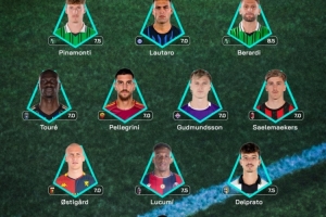 意甲官方第11輪最佳陣：勞塔羅、薩56領(lǐng)銜，佩萊格里尼在列