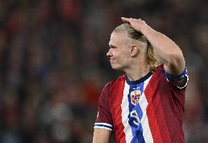 哈蘭德國家隊(duì)場(chǎng)均打進(jìn)1.13球，進(jìn)球效率遠(yuǎn)高于凱恩、C羅、大羅