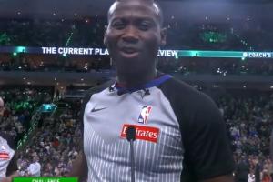 雄鹿VS黃蜂 裁判擺爛：我們沒看到誰出界 隨便來倆人跳球