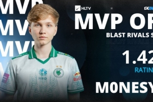 悲情MVP！Falcons狙擊手m0NESY成為本次BLAST Rivals的賽事MVP