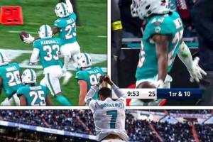 伯納烏再現(xiàn)C羅Siu慶祝！NFL西班牙賽，球員與伯納烏球迷激情同Siu