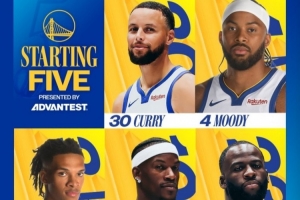 勇士首發(fā)：庫里、穆迪、威爾·理查德、巴特勒、追夢格林