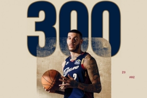 恭喜！騎士官方曬照：朗佐·鮑爾達成生涯第300場里程碑