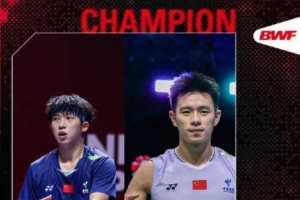 劉陽/劉毅2-1力克謝浩南/王昶，奪得全運會羽毛球男雙金牌