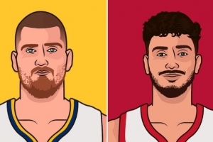 五年級(jí)數(shù)據(jù)對(duì)比：申京23.4分10.4板7.4助 約基奇19.9分9.7板7助