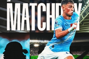 曼城發(fā)布客戰(zhàn)紐卡海報(bào)：福登帶球突進(jìn)，哈蘭德剪影出鏡