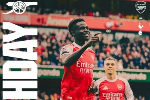 北倫敦德比！阿森納發(fā)布對(duì)陣熱刺海報(bào)：薩卡、特羅薩德出鏡