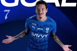 6輪4球緊追榜首！26歲努涅斯過門將打空門，4500萬沙特聯(lián)第1身價