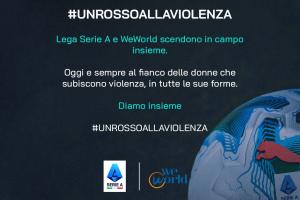 向暴力說不！支持公益活動，本輪意甲所有球員臉頰涂上一抹油彩