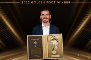 擊敗姆巴佩、羅德里等人！官方：34歲格列茲曼榮膺2025金足獎(jiǎng)