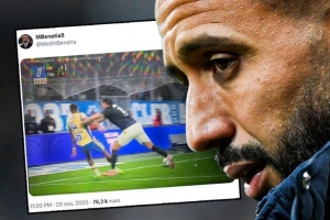 派尚禁區(qū)明顯被推搡未判點(diǎn)球，馬賽總監(jiān)貝納蒂亞社媒曬照質(zhì)疑判罰