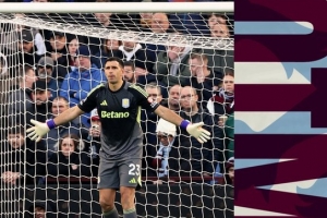 3次撲救狼隊在禁區(qū)內(nèi)的射門，維拉官方：大馬丁當(dāng)選隊內(nèi)最佳球員