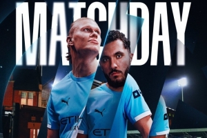 倫敦在呼喚！曼城發(fā)布客戰(zhàn)富勒姆海報：哈蘭德、謝爾基出鏡