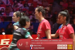 激烈！國際乒聯(lián)混合團體世界杯：韓國8-7險勝法國，取得四連勝