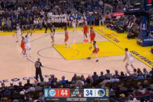 別把賽斯不當(dāng)……賽斯·庫里壓哨跳投+接球三分個人連得5分