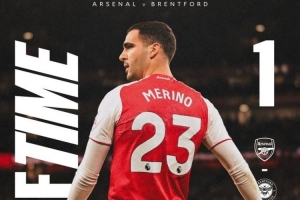 阿森納本賽季英超領(lǐng)先進(jìn)入中場(chǎng)休息，保持全勝且總比分20-2