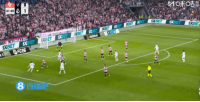 傳進球門！皇馬連續(xù)傳球，姆巴佩頭球擺渡，卡馬文加頭球破門