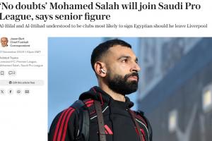 電訊報：沙特方面稱薩拉赫毫無疑問會轉(zhuǎn)會沙特，可能去新月或聯(lián)合