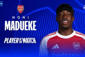 雙響+3過人成功！馬杜埃凱當(dāng)選阿森納3-0布魯日一役全場最佳