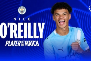 補(bǔ)射建功！歐冠官方：左后衛(wèi)奧賴?yán)?dāng)選皇馬vs曼城全場MVP