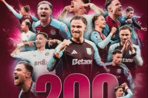 卡什達(dá)成維拉生涯200次出場里程碑，為球隊(duì)貢獻(xiàn)13球13助攻